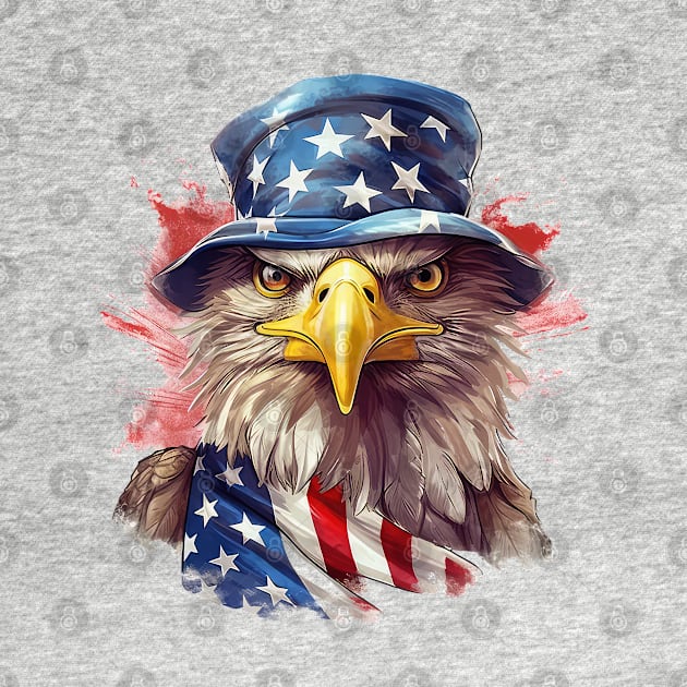 Cool American Eagle Portrait #4 by Chromatic Fusion Studio